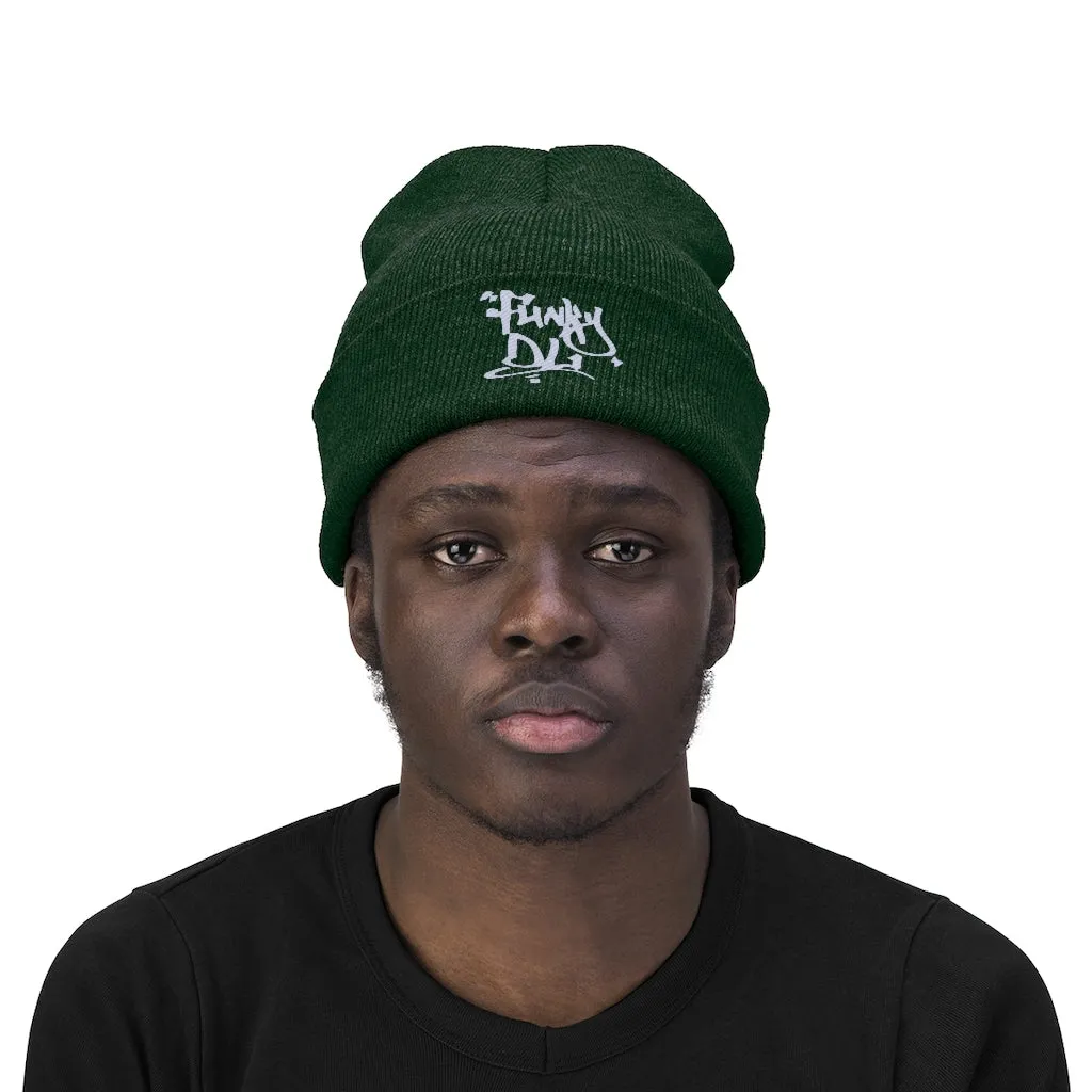 Embroidered Beanie Hat - "Funky DL" Logo