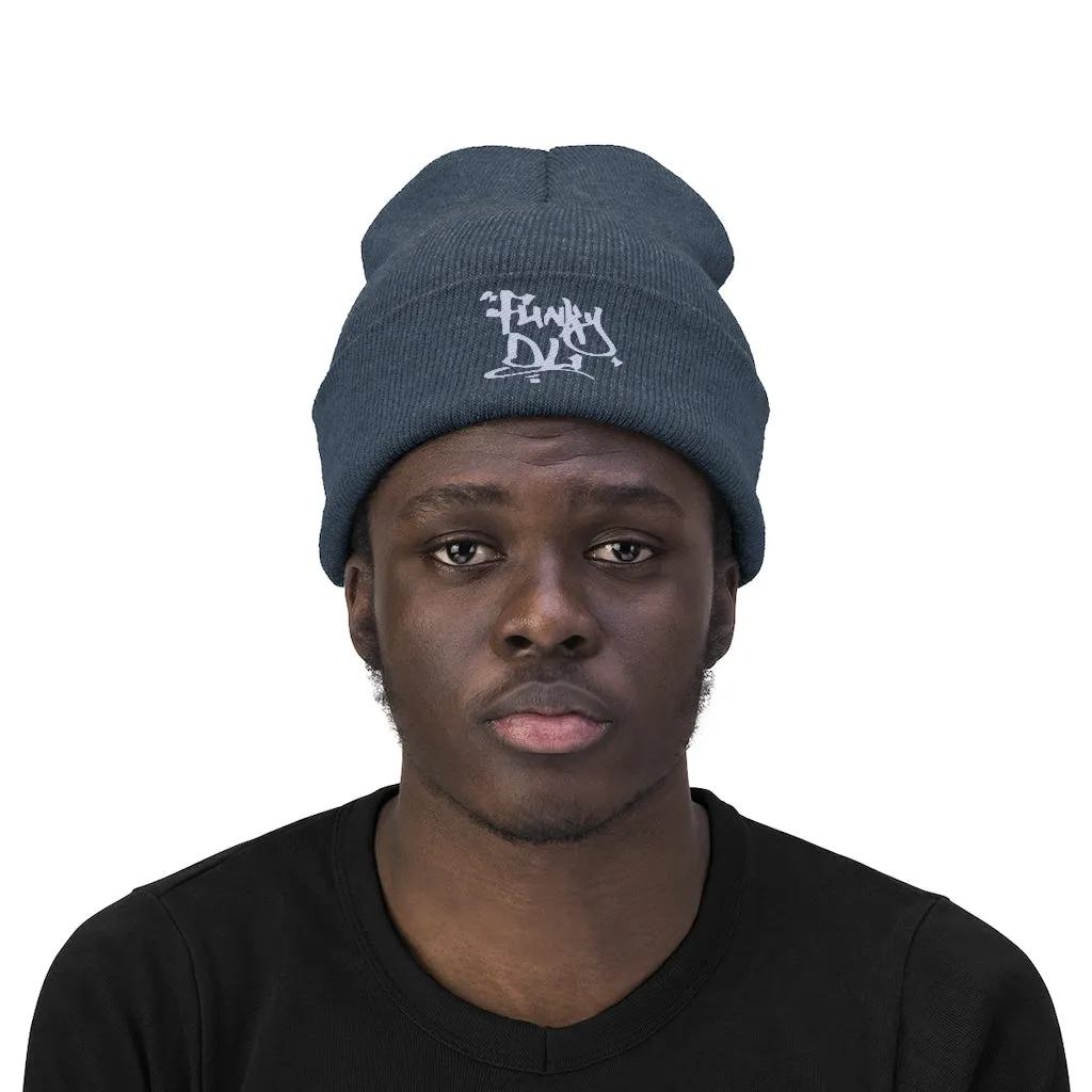 Embroidered Beanie Hat - "Funky DL" Logo