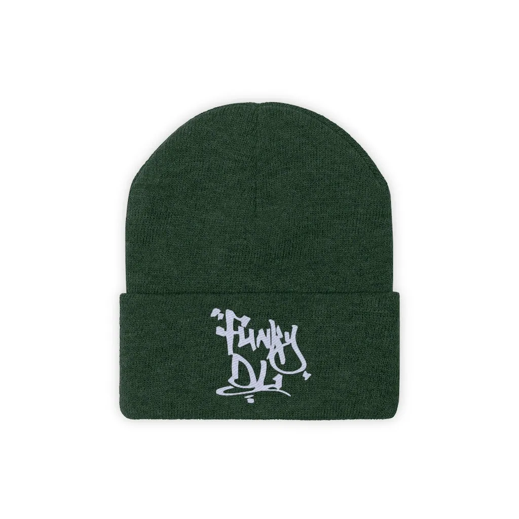 Embroidered Beanie Hat - "Funky DL" Logo