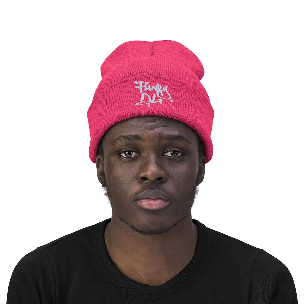 Embroidered Beanie Hat - "Funky DL" Logo