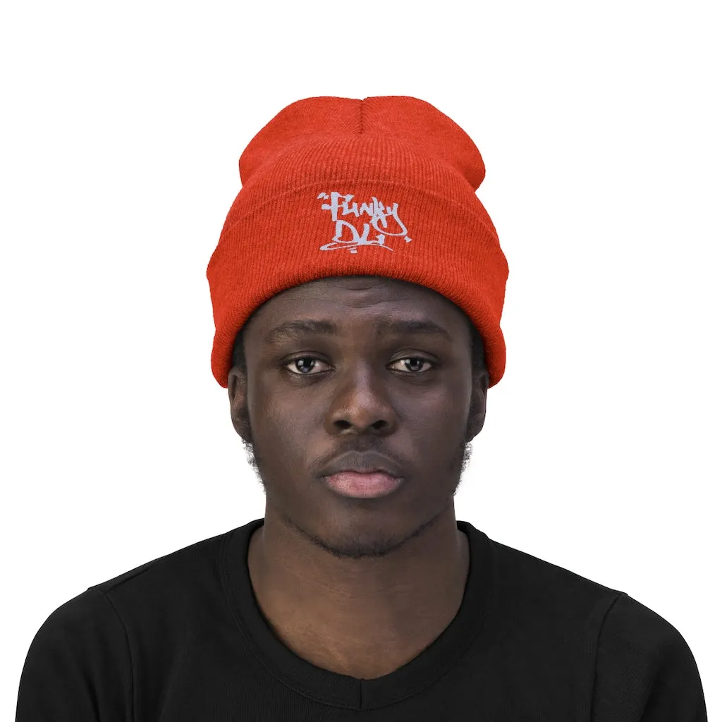 Embroidered Beanie Hat - "Funky DL" Logo