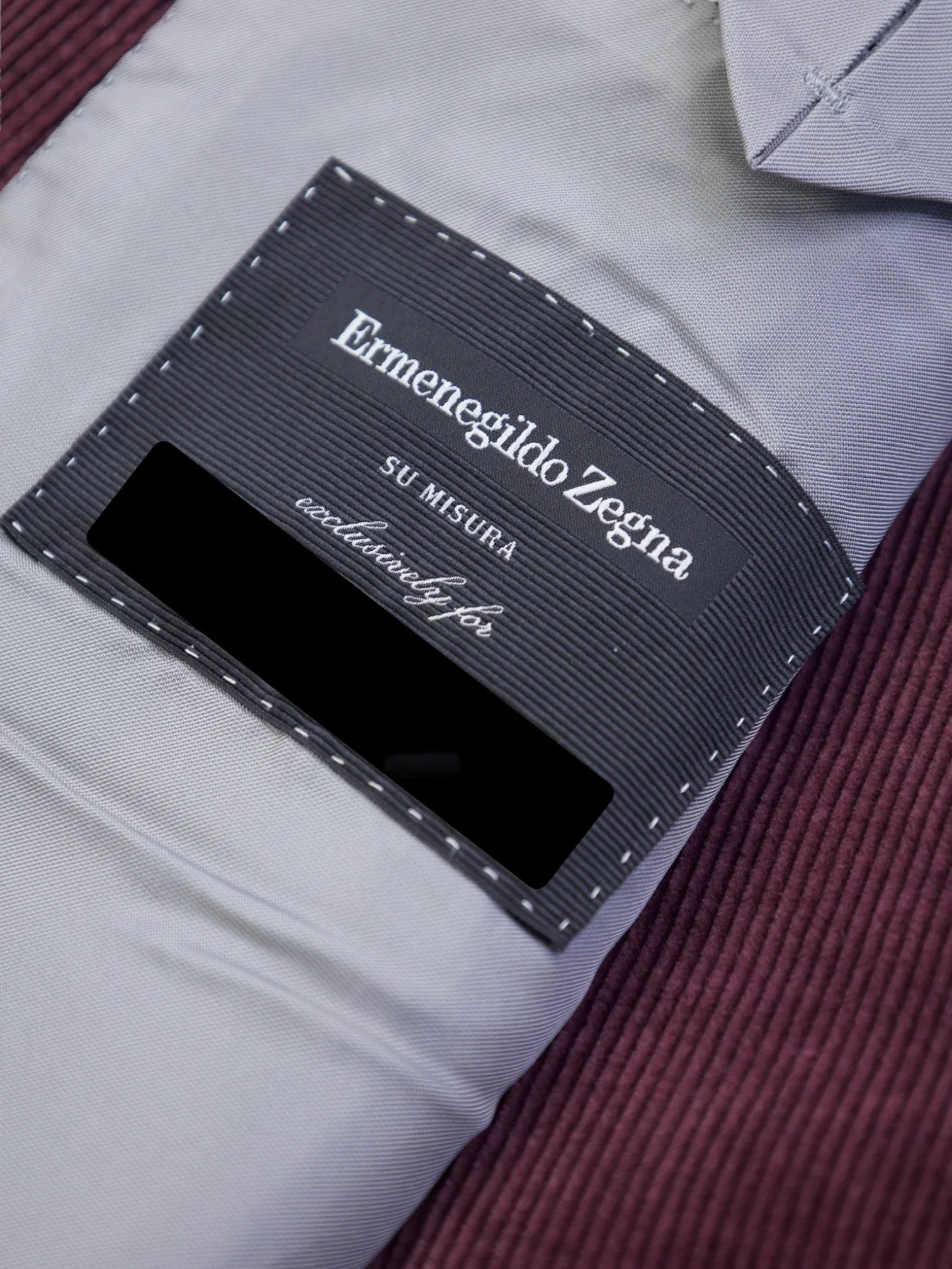 Ermenegildo Zegna Aubergine Cotton & Cashmere “Cashco Comfort” Corduroy Jacket