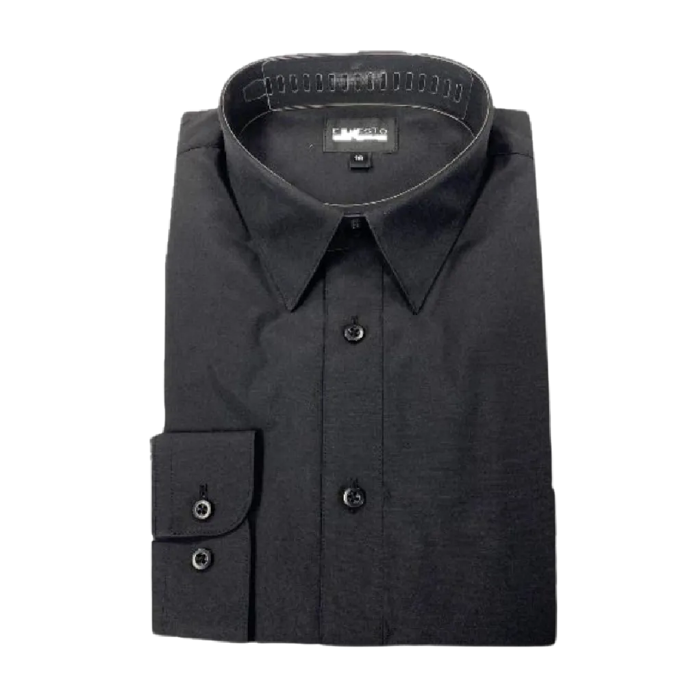Ernesto Boys Dress Shirt Black