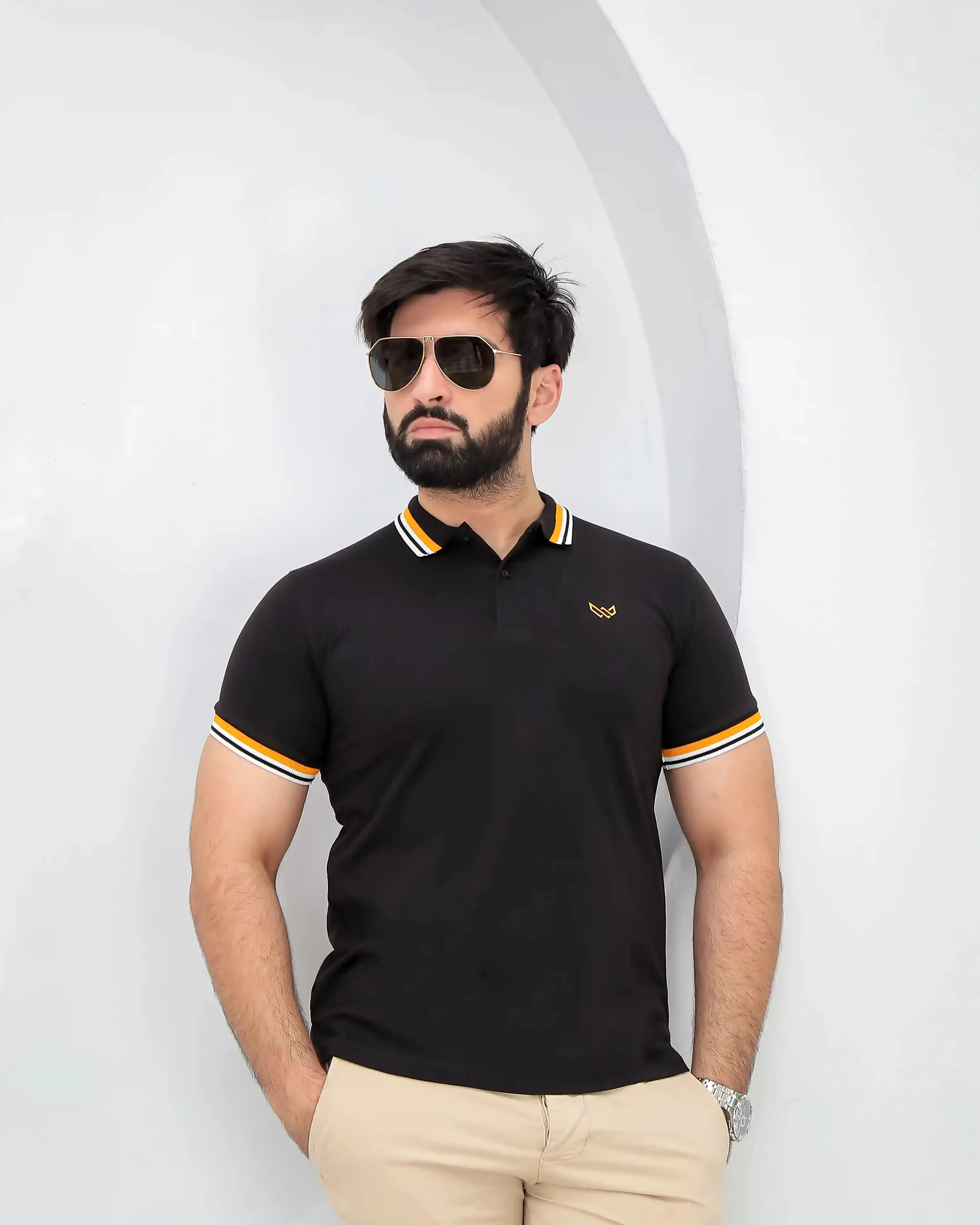Excellence Black Polo - Premium Cotton