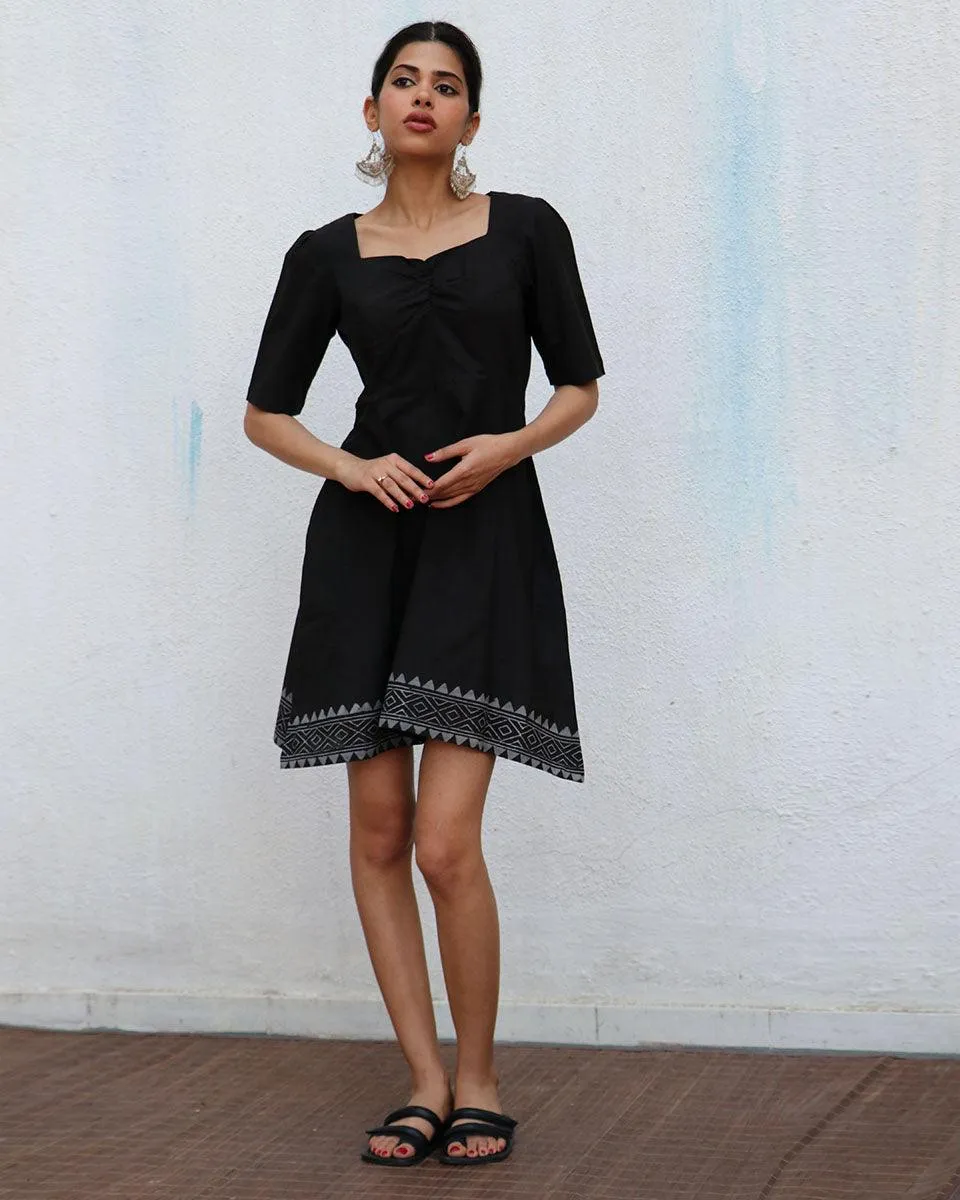Farrah Blockprinted Cotton Dress - NOMAD
