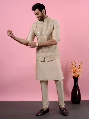 Fawn Kurta Set with Koti | TULA