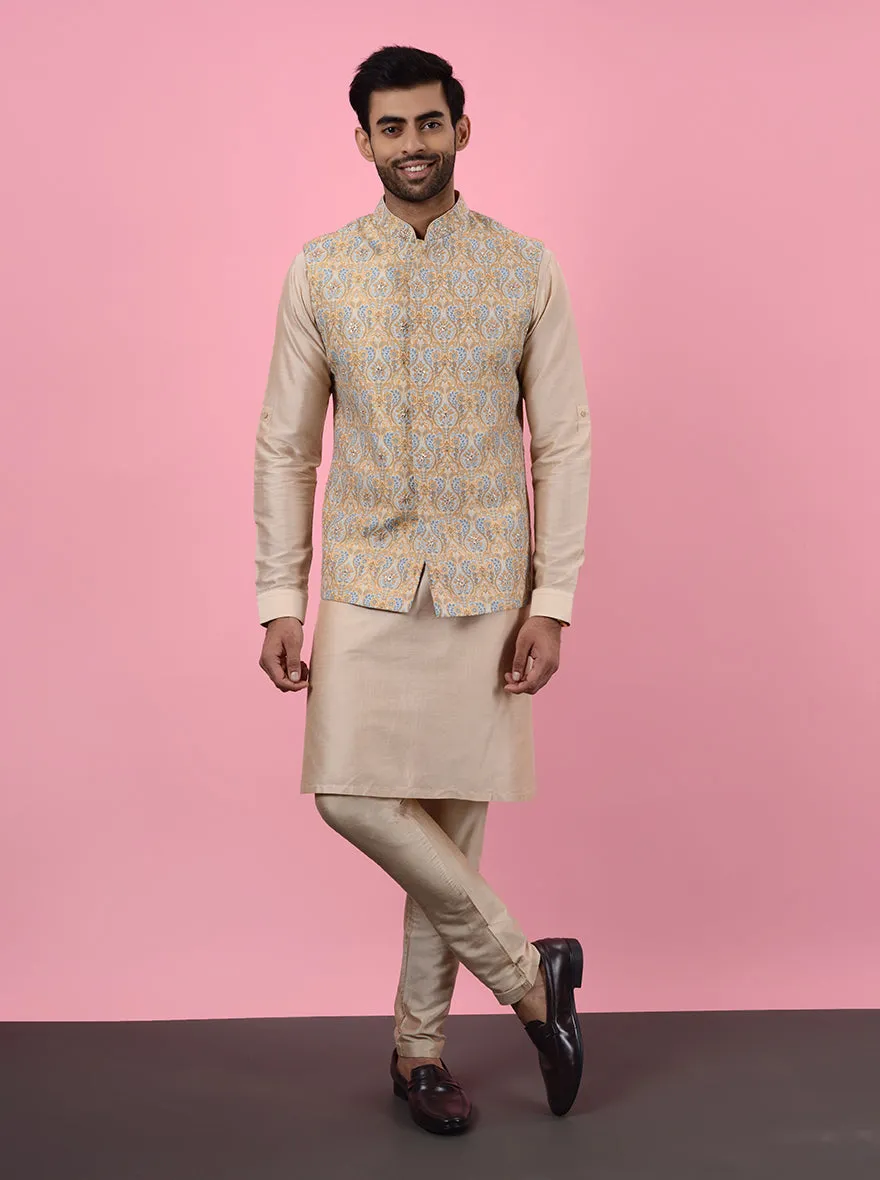 Fawn Kurta Set with Koti | TULA
