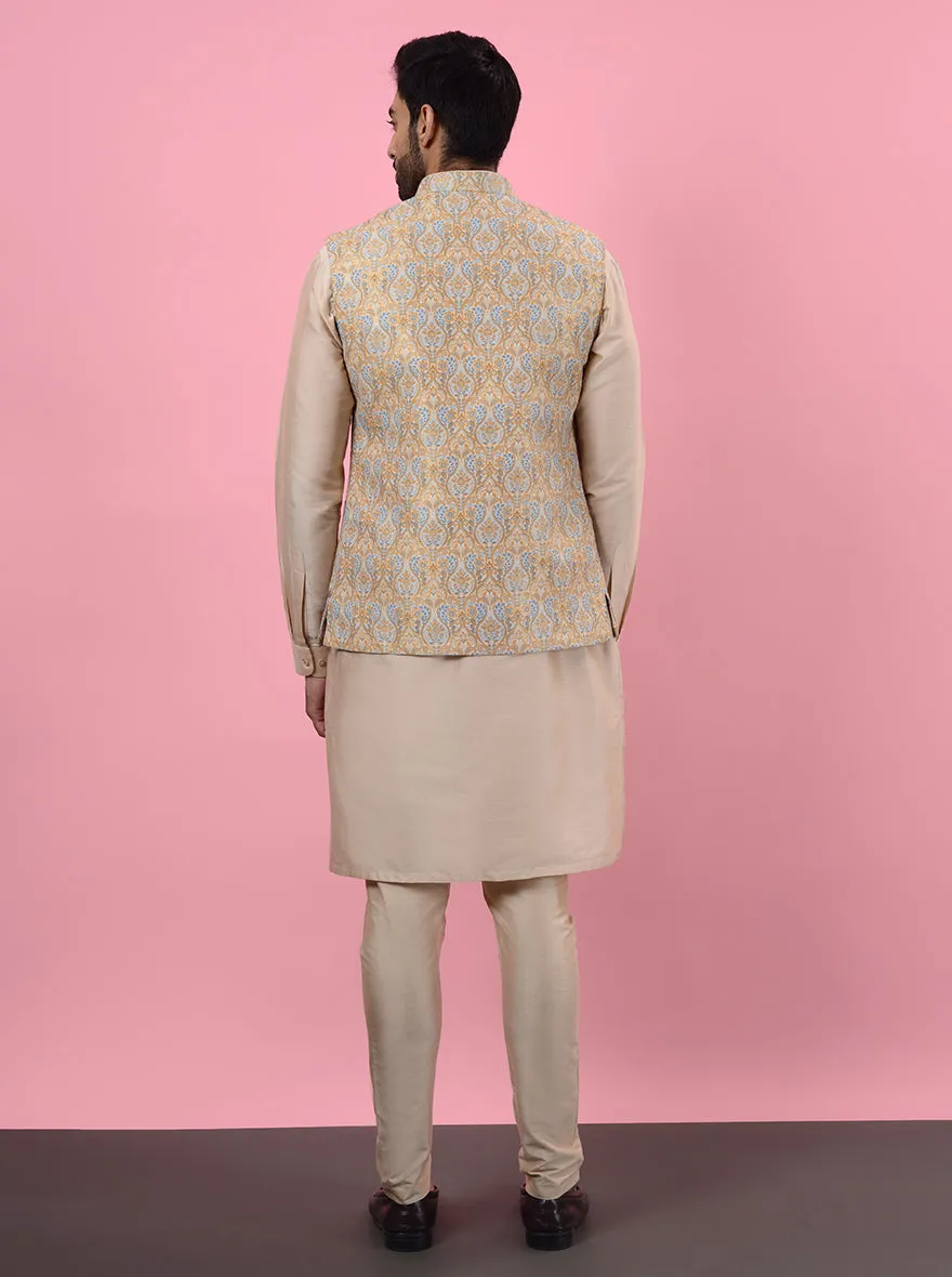 Fawn Kurta Set with Koti | TULA