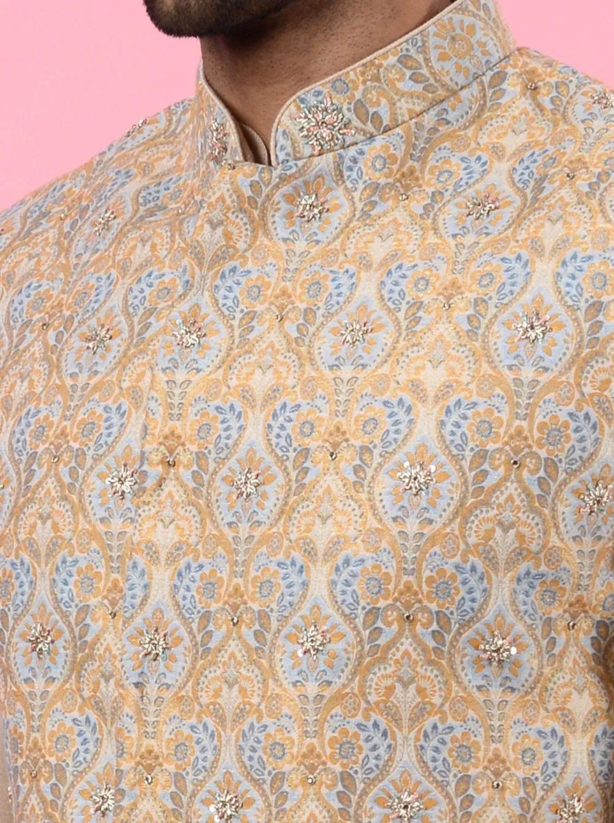 Fawn Kurta Set with Koti | TULA