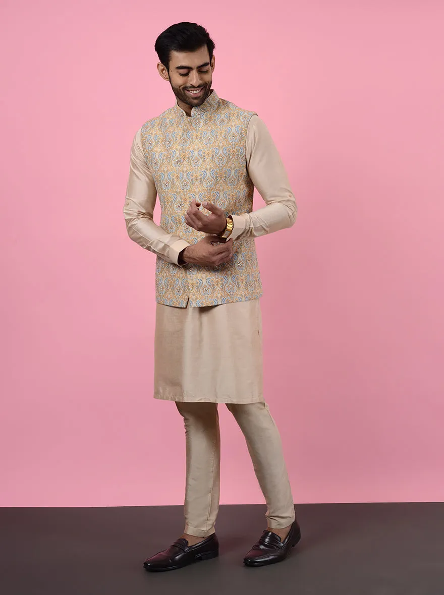 Fawn Kurta Set with Koti | TULA