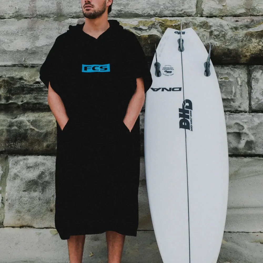 FCS TOWEL PONCHO BLACK