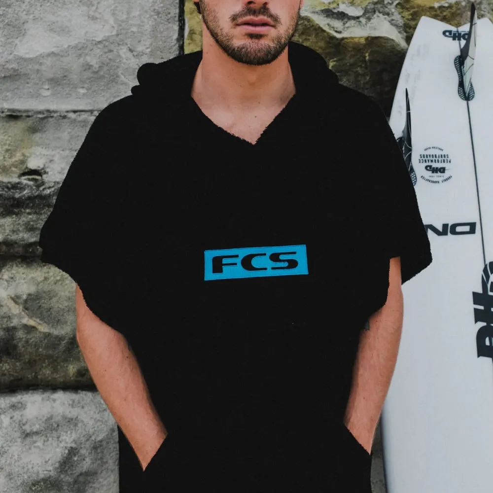 FCS TOWEL PONCHO BLACK