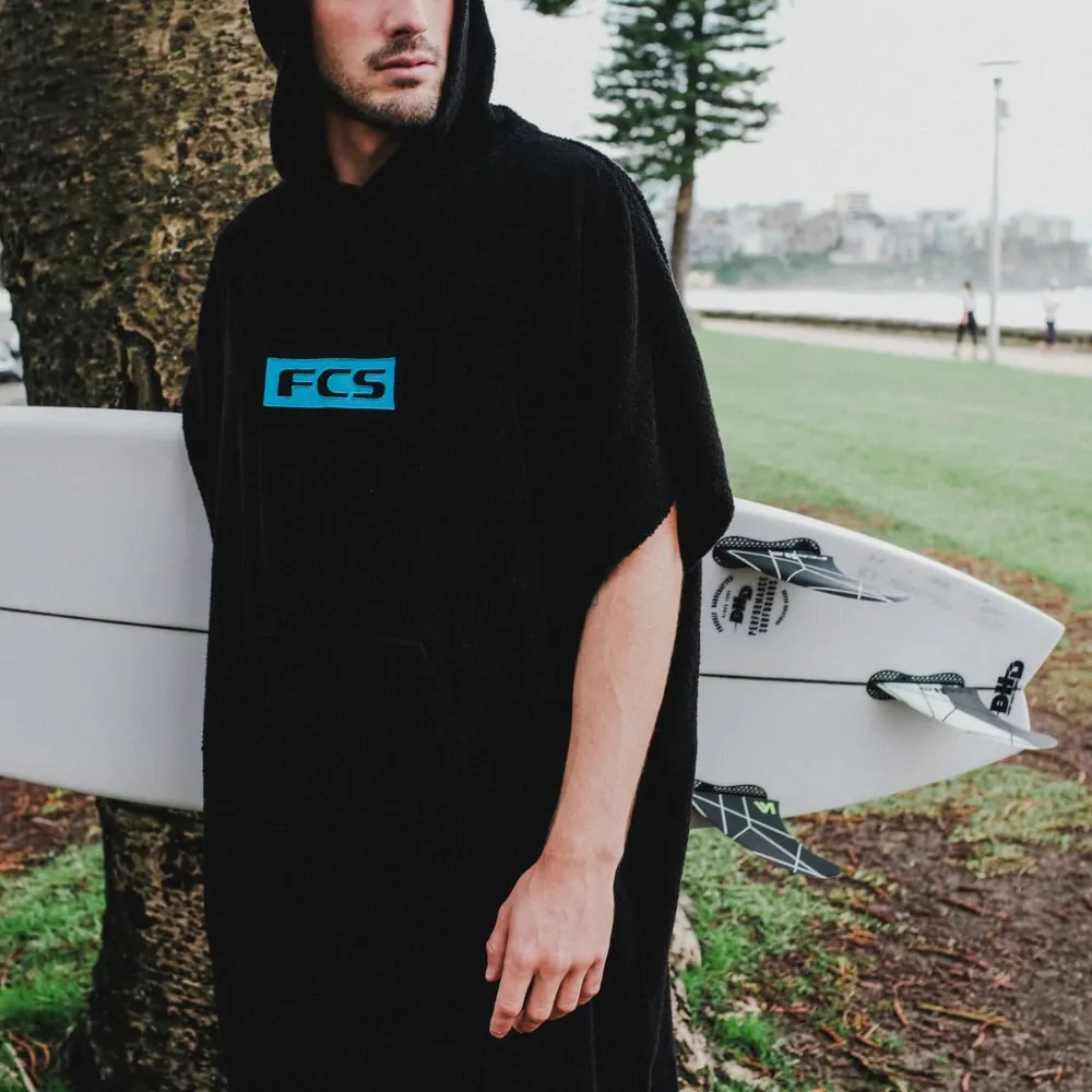 FCS TOWEL PONCHO BLACK