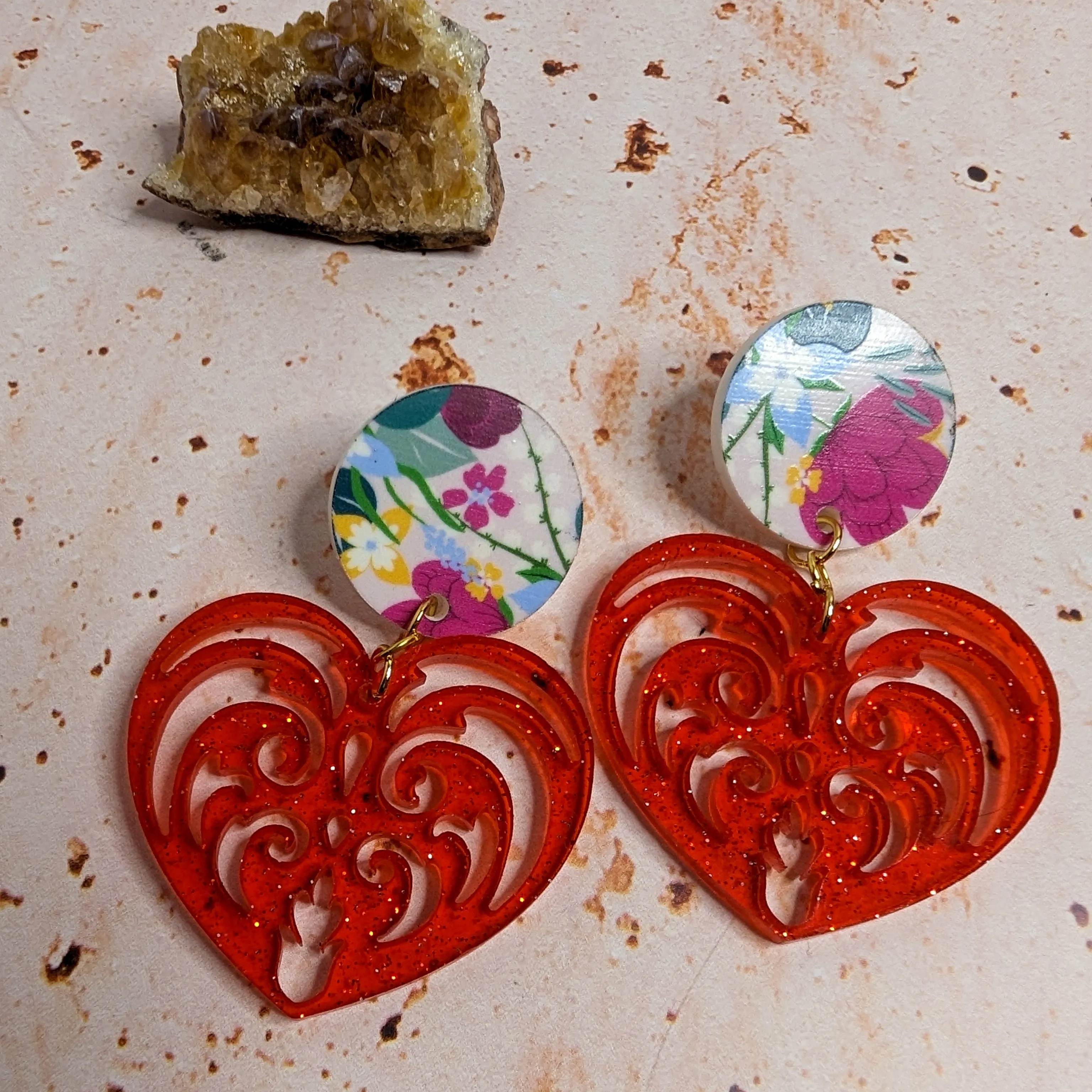 Filigree Heart Earrings