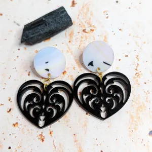 Filigree Heart Earrings