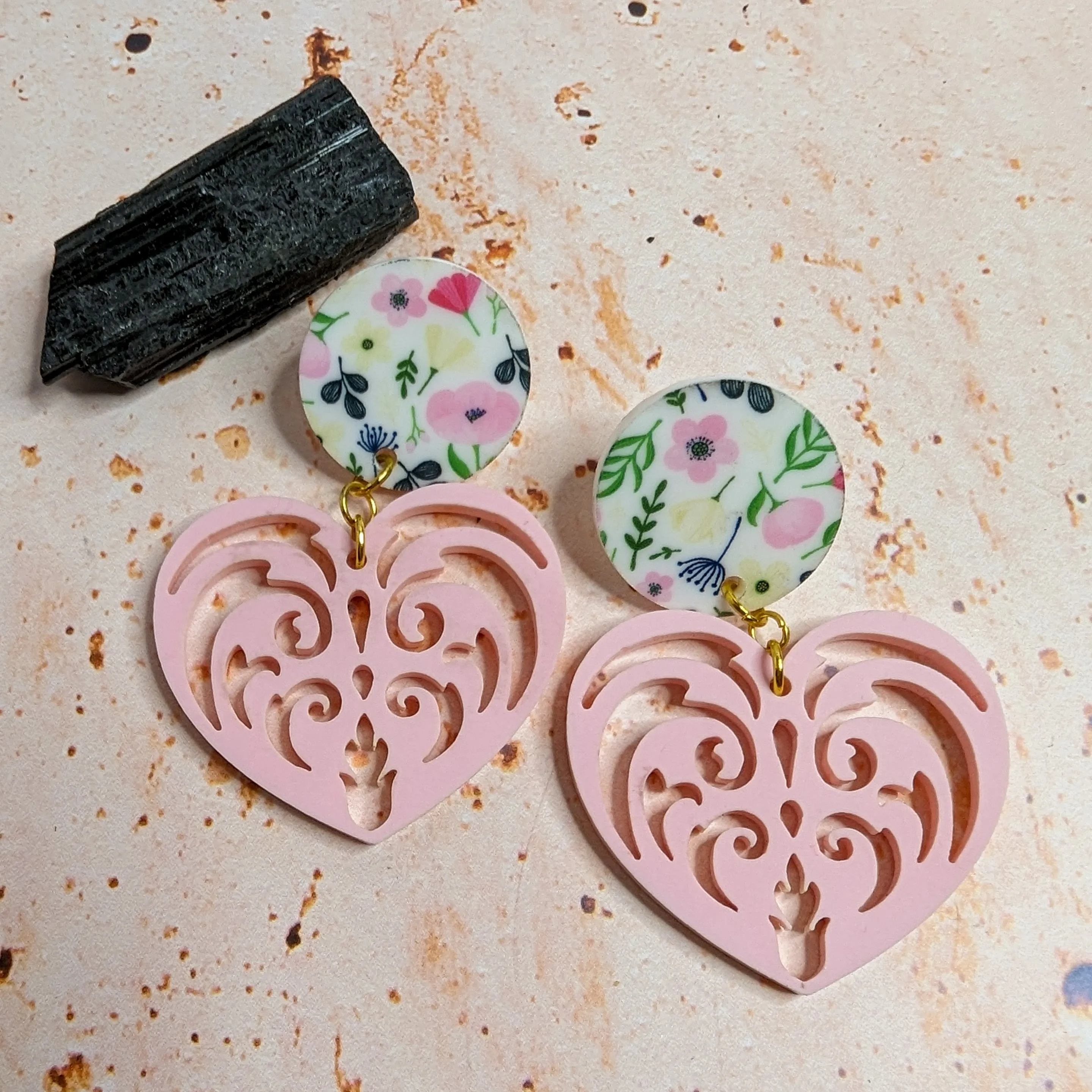 Filigree Heart Earrings