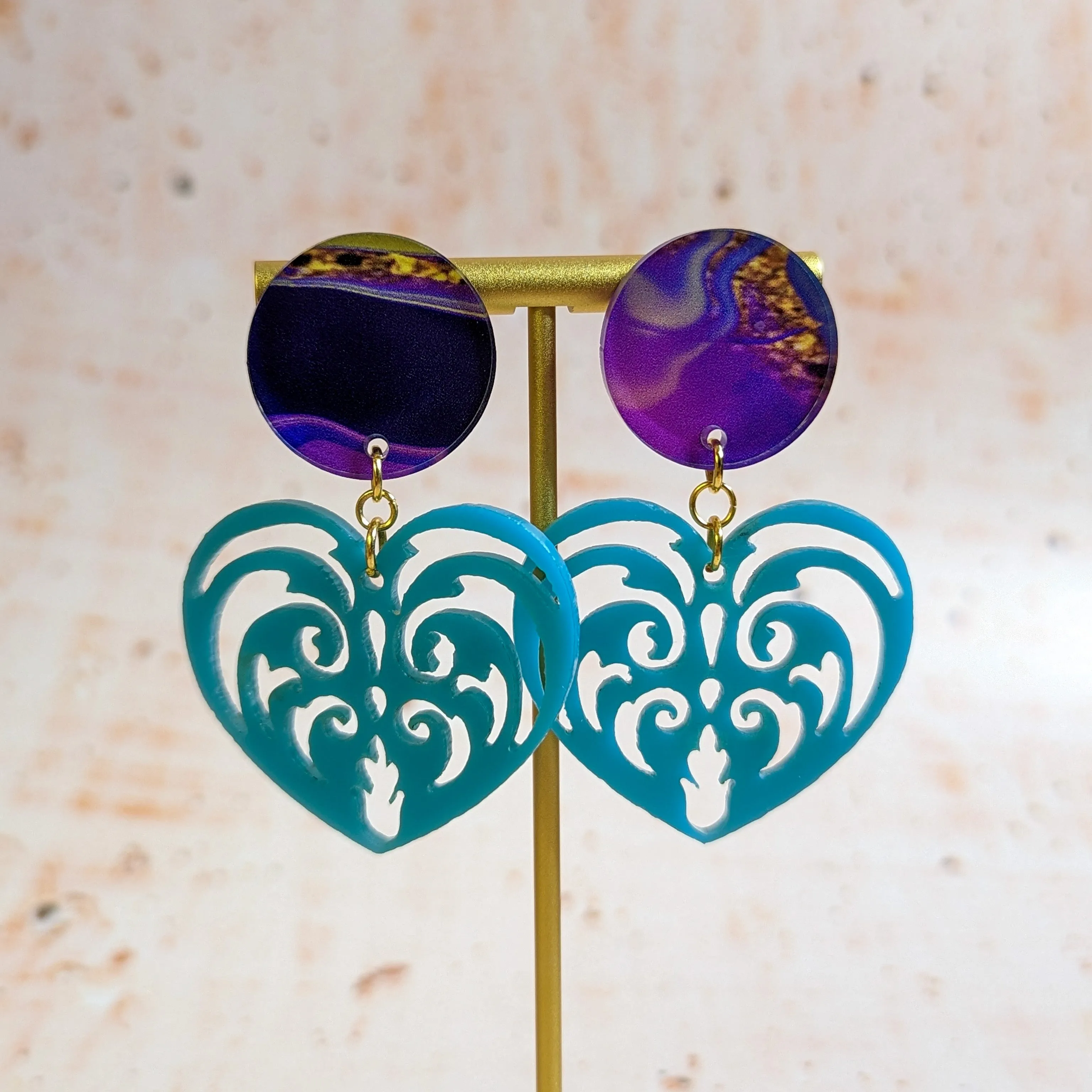 Filigree Heart Earrings