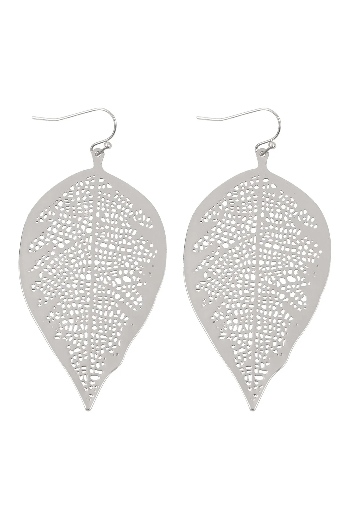 FINE LEAF FILIGREE HOOK EARRINGS