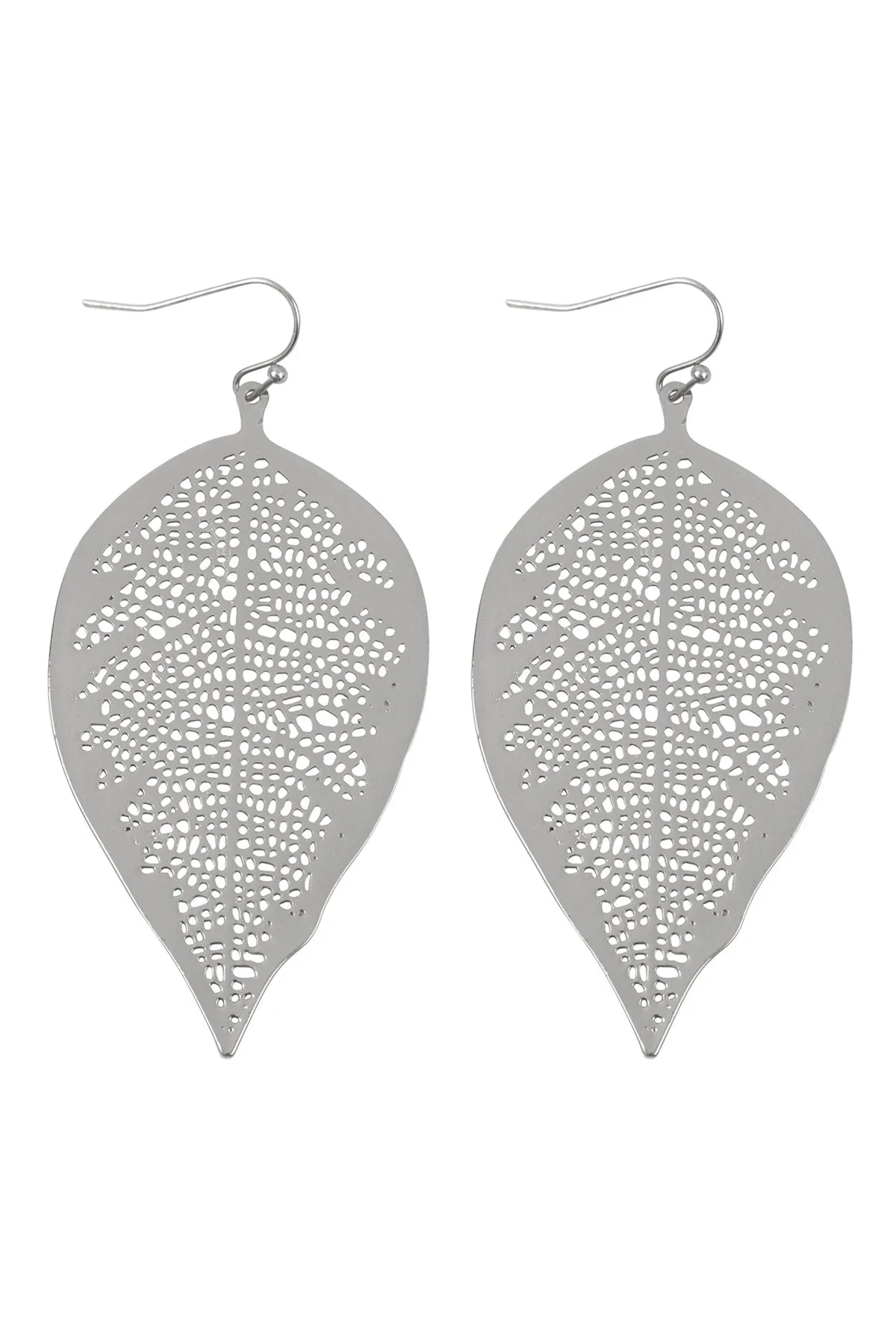 FINE LEAF FILIGREE HOOK EARRINGS