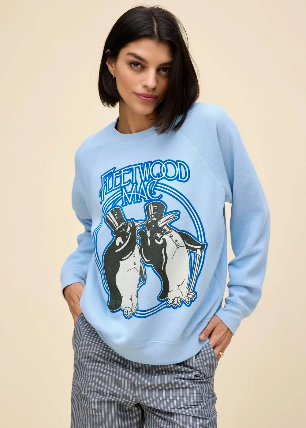 Fleetwood Mac Glitter Penguins Raglan Sweatshirt