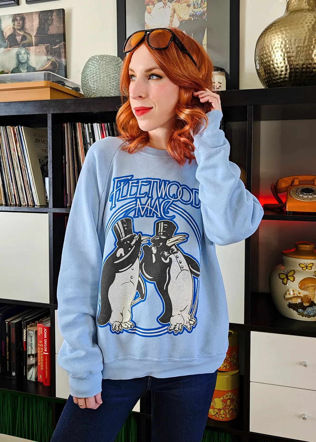 Fleetwood Mac Glitter Penguins Raglan Sweatshirt
