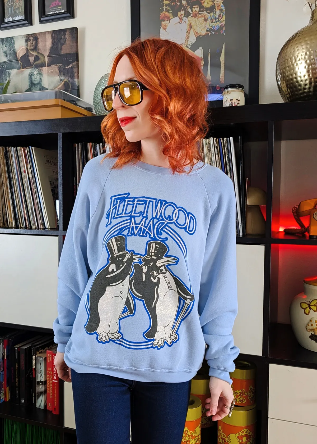 Fleetwood Mac Glitter Penguins Raglan Sweatshirt