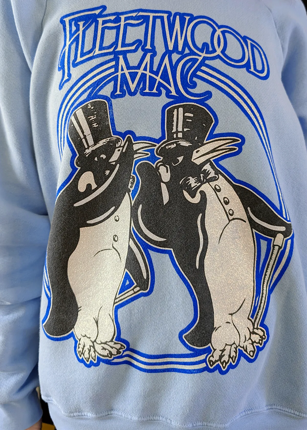 Fleetwood Mac Glitter Penguins Raglan Sweatshirt
