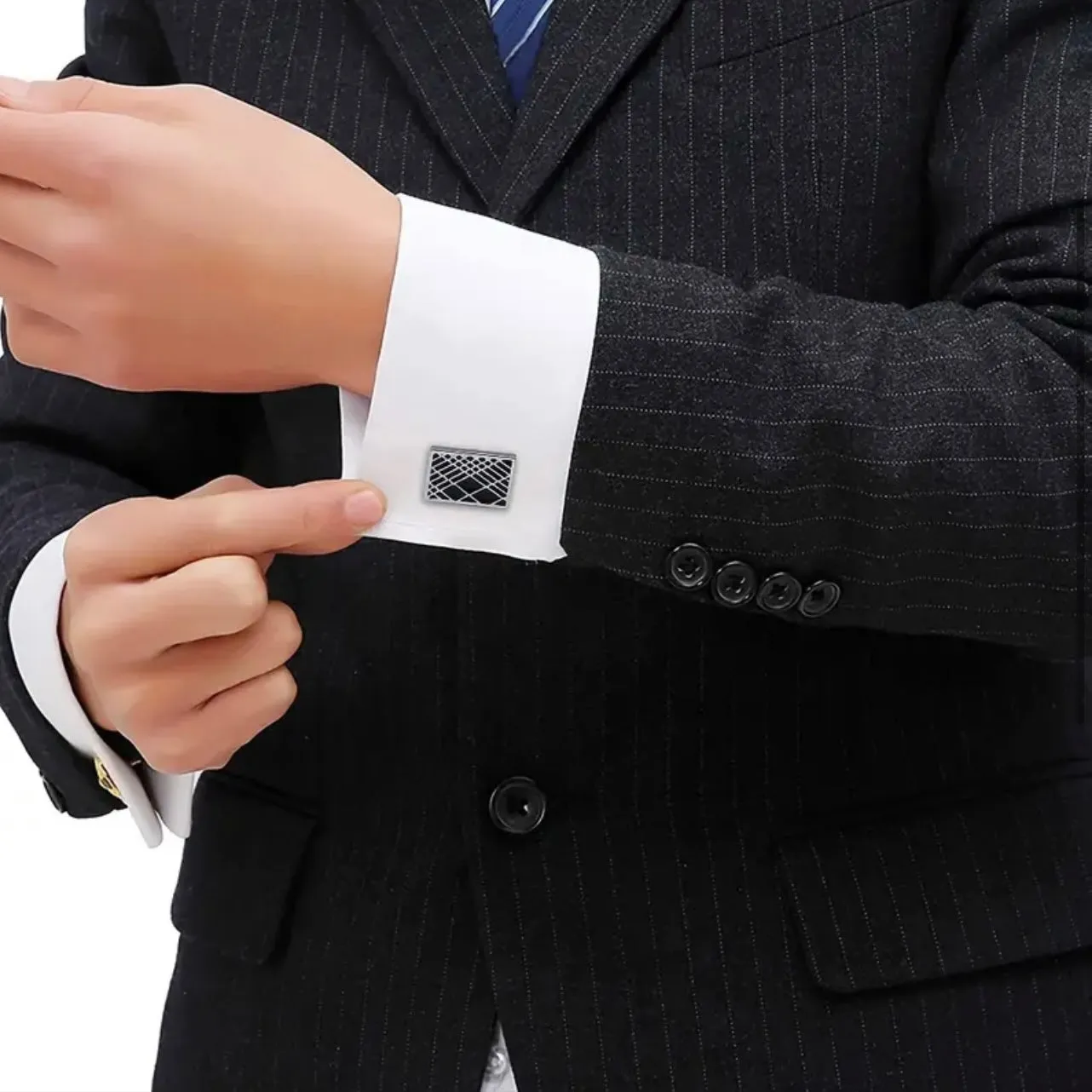 Geometric Pattern Cufflinks