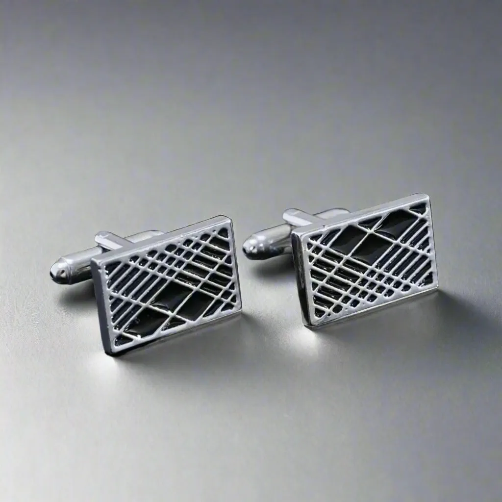 Geometric Pattern Cufflinks