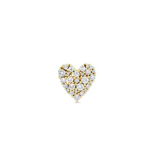Gold & Diamond Cocktail Heart Stud
