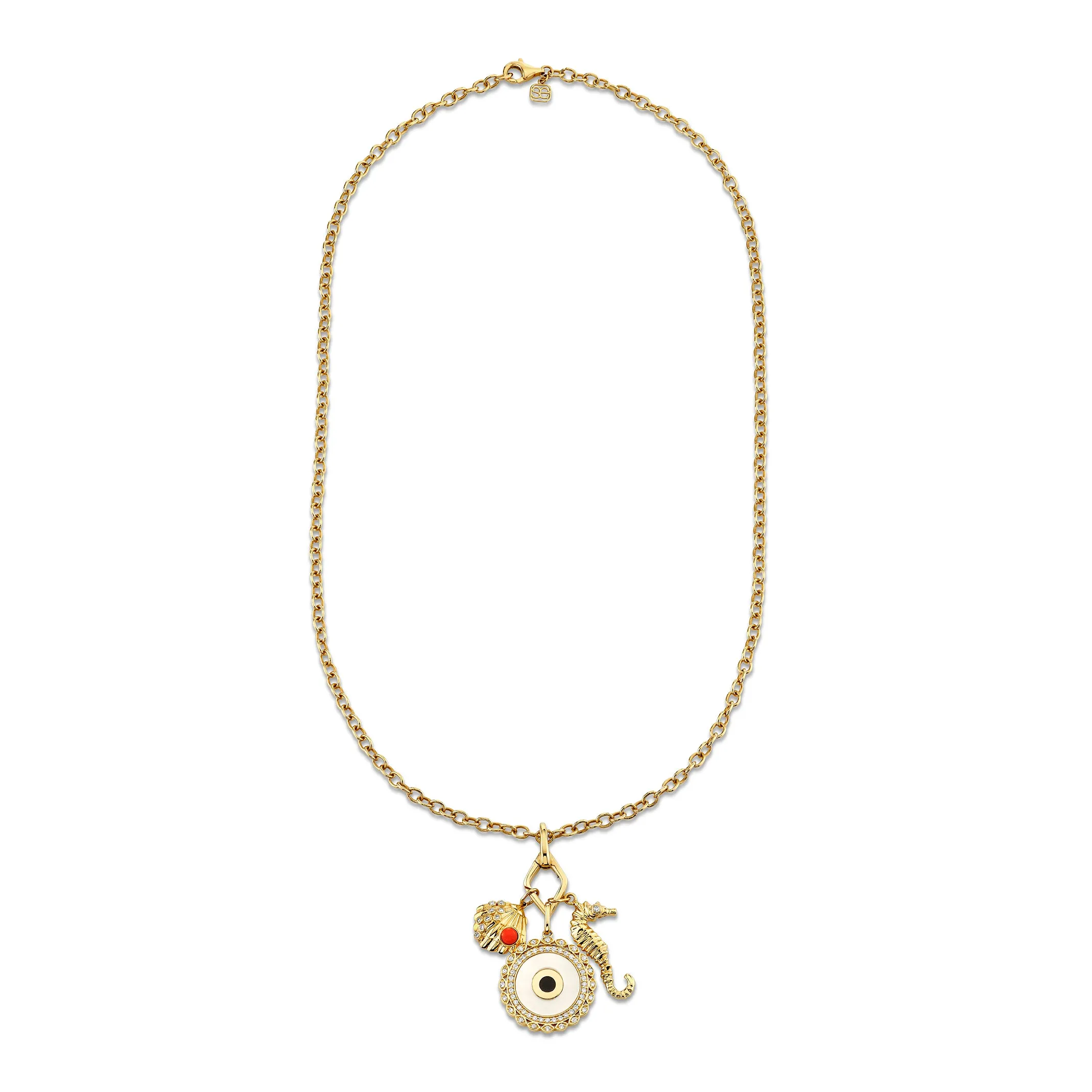 Gold & Diamond Sea Life Necklace
