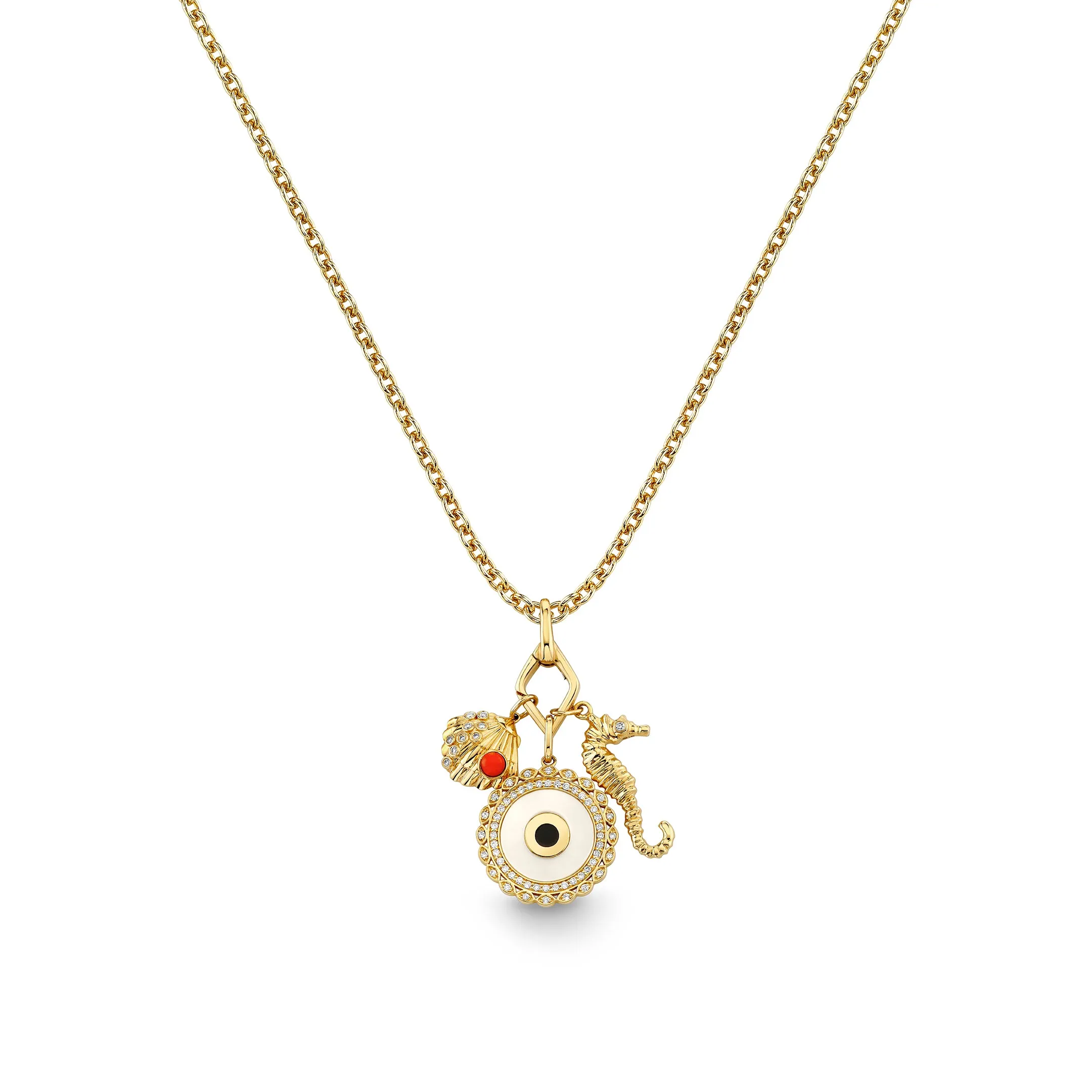 Gold & Diamond Sea Life Necklace
