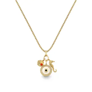 Gold & Diamond Sea Life Necklace
