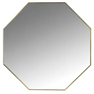 Gold Statement Hexagonal Mirror | Ex Photoshoot