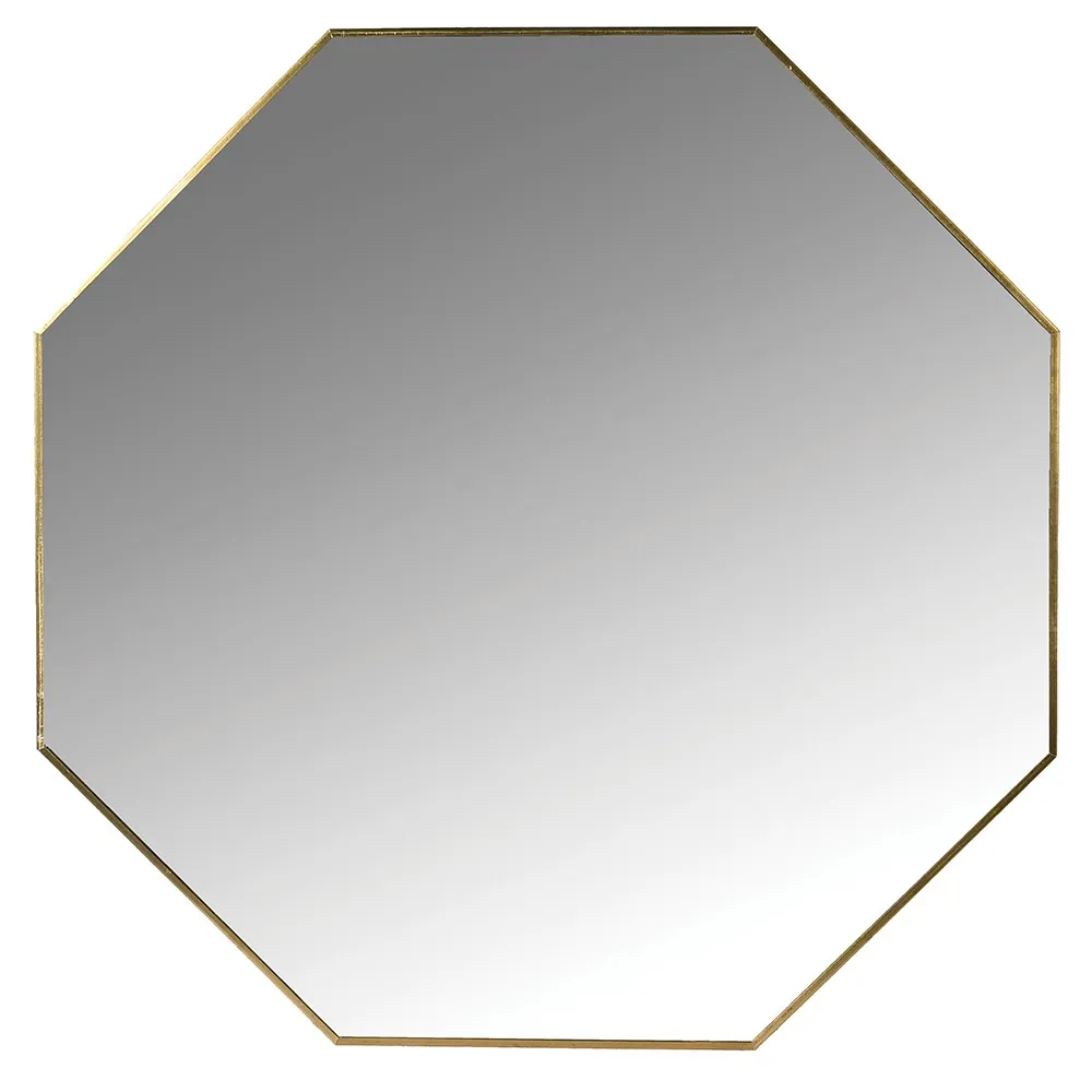 Gold Statement Hexagonal Mirror | Ex Photoshoot