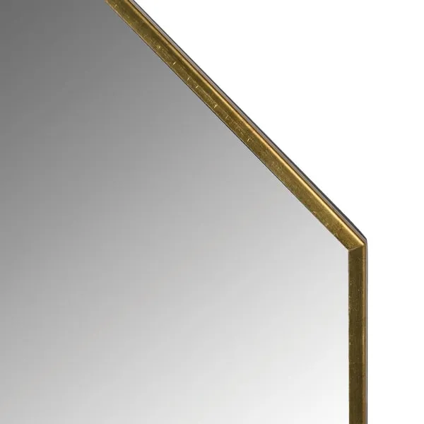 Gold Statement Hexagonal Mirror | Ex Photoshoot