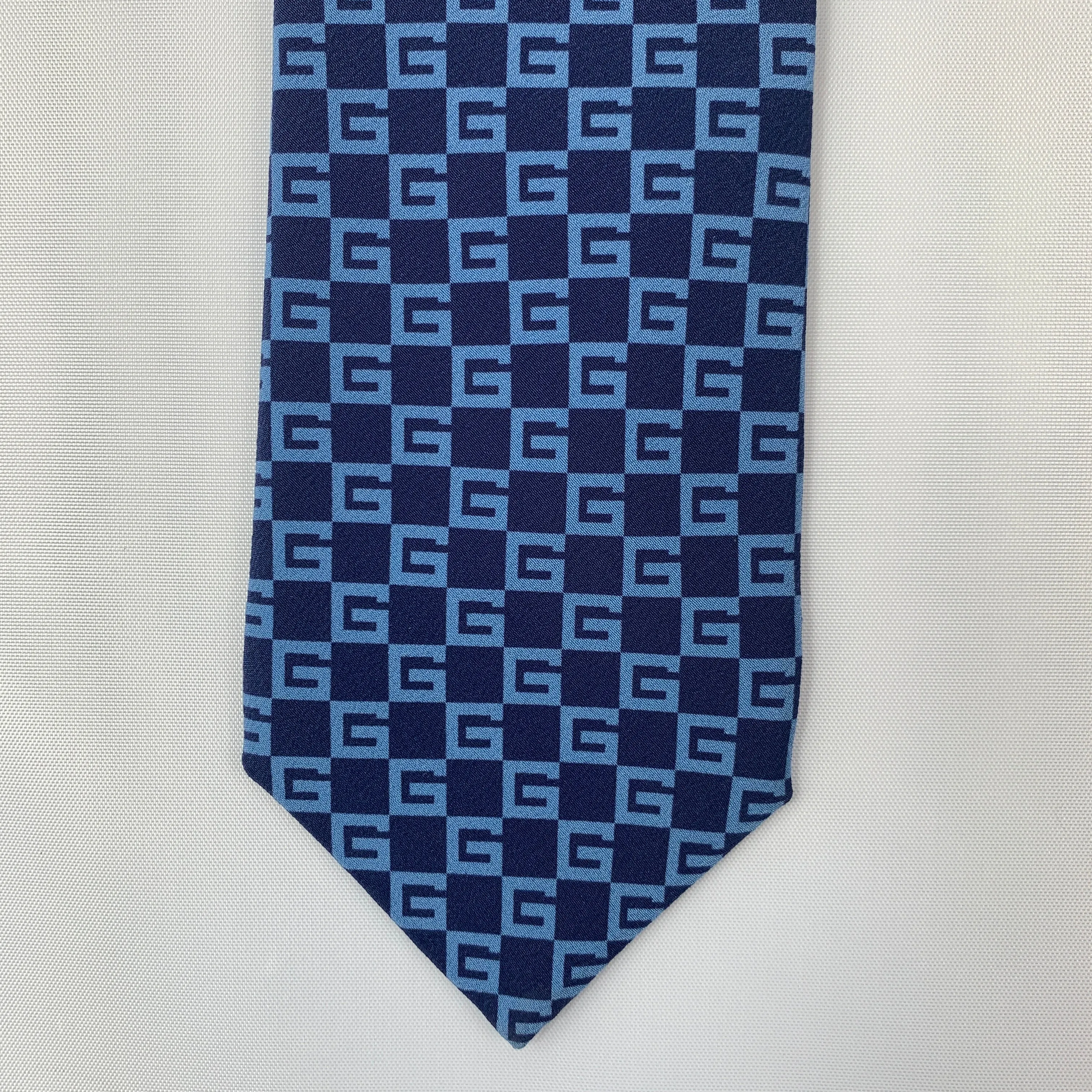 Gucci G Square Silk Tie in Sapphire Blue