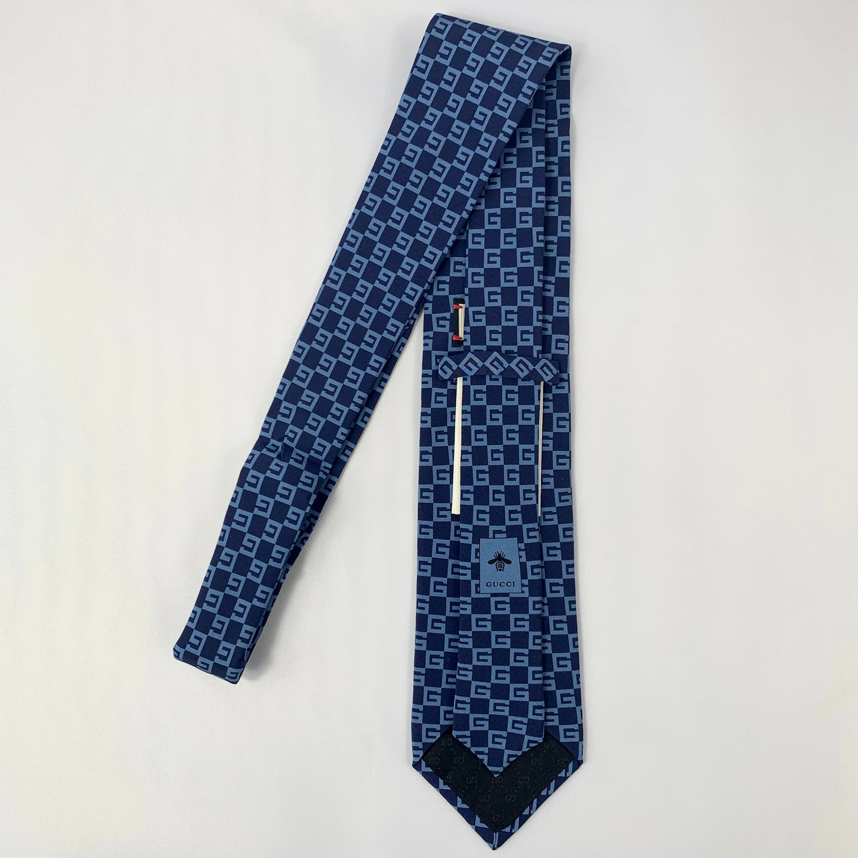 Gucci G Square Silk Tie in Sapphire Blue