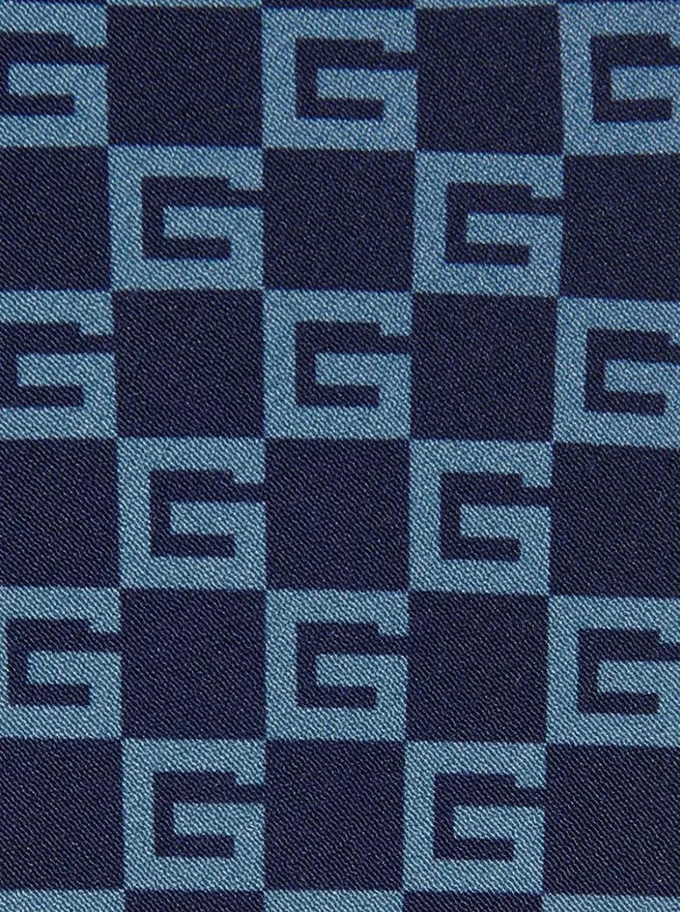 Gucci G Square Silk Tie in Sapphire Blue