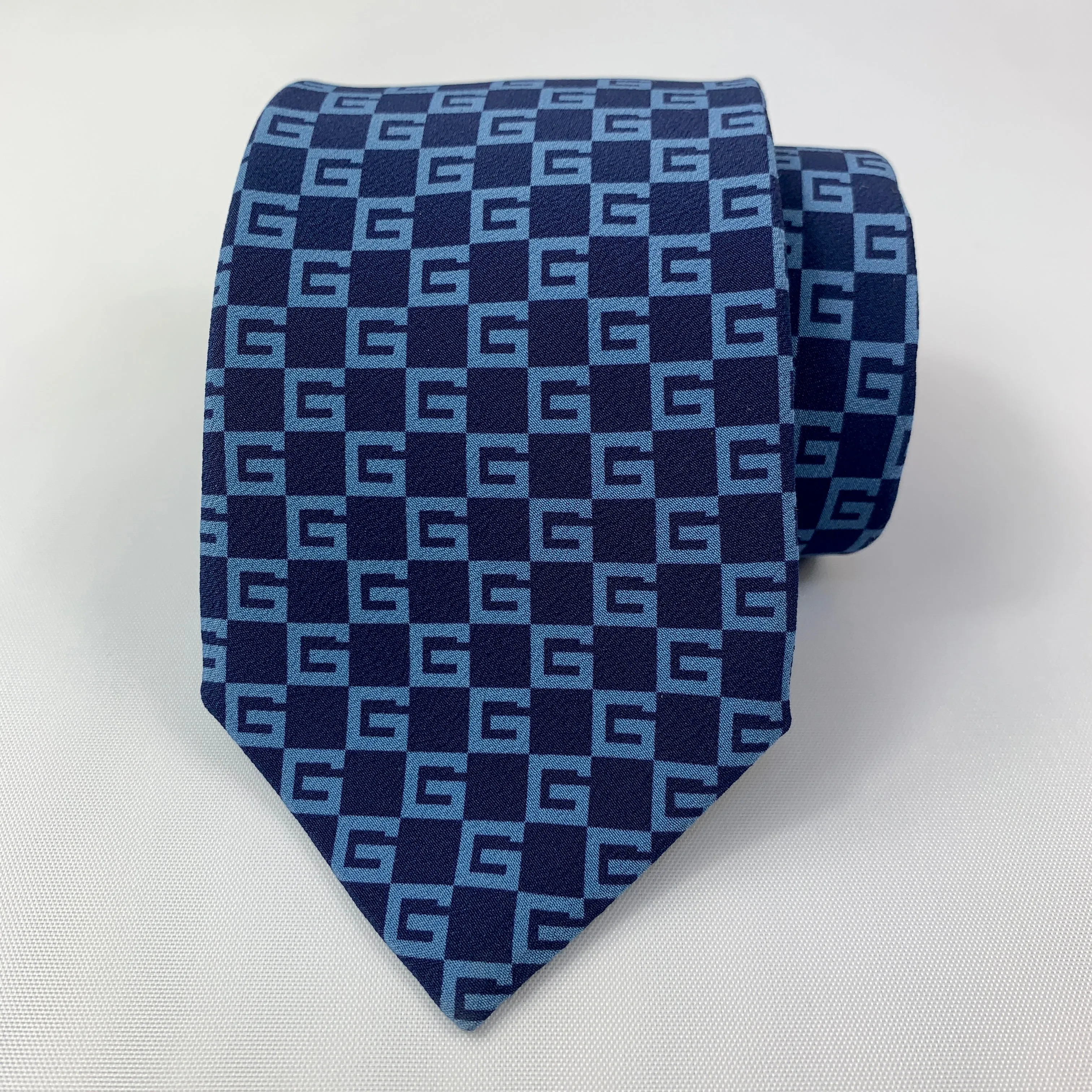 Gucci G Square Silk Tie in Sapphire Blue