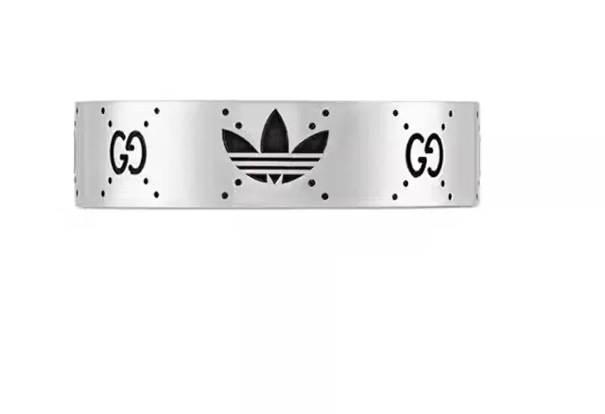 Gucci x Adidas Engraved Silver Ring