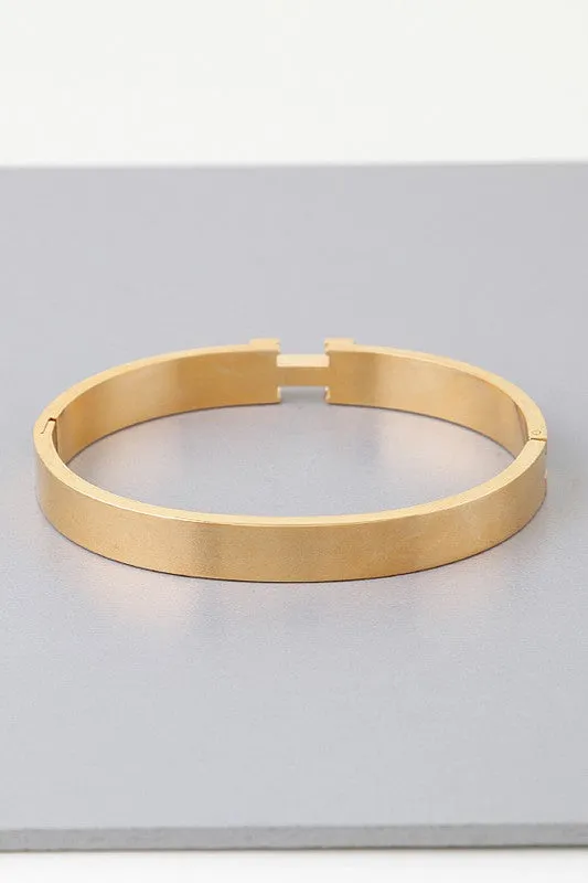 H Cuff Green Bracelet
