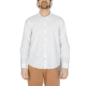 Hamaki-ho Men's White Geometric Shirt