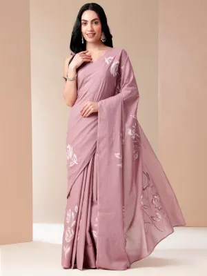Hand painted Cotton Saree