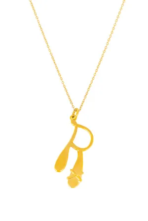 Heirloom 'R' Alpha Charm Necklace