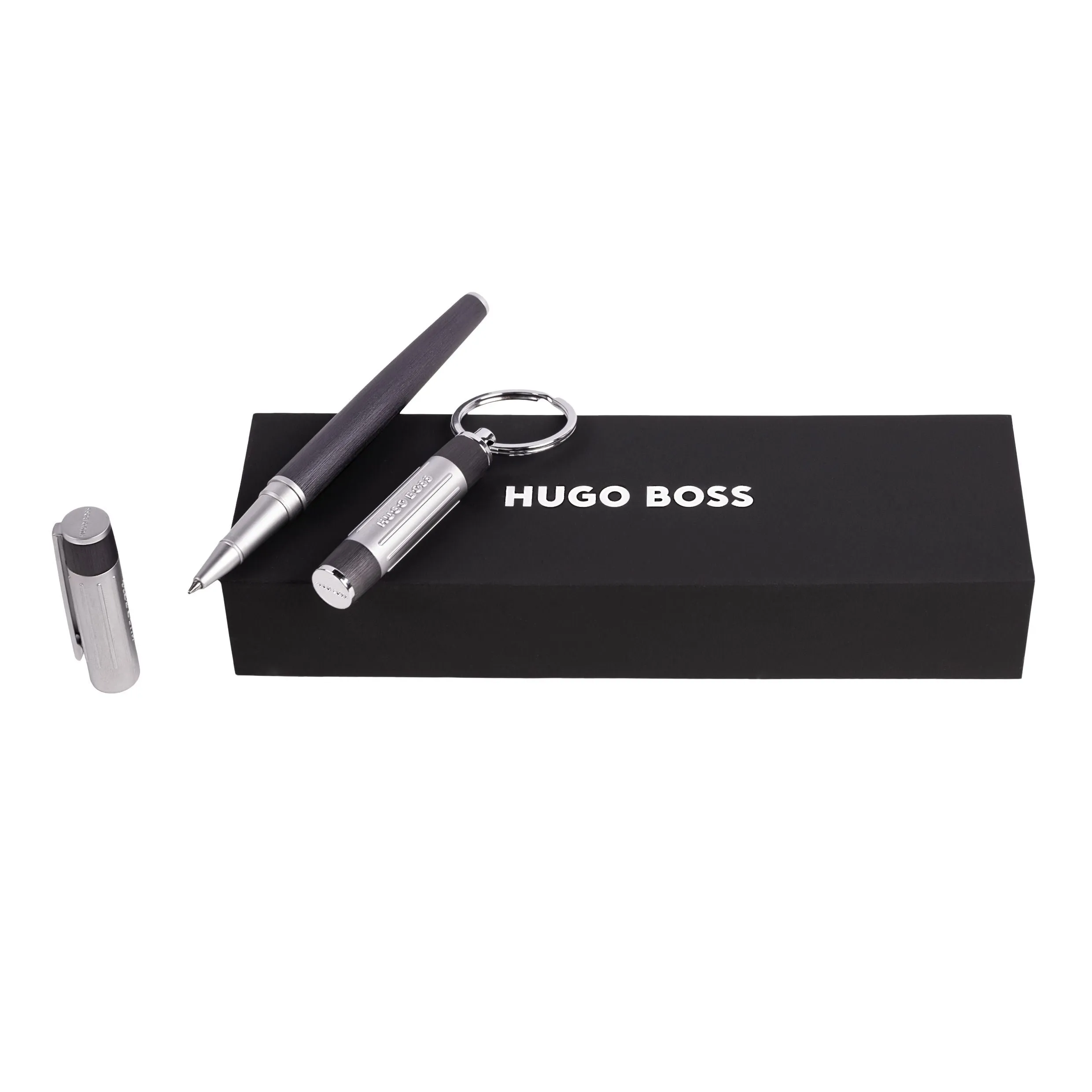HUGO BOSS HPKR306D-Set Gear Ribs Gun (rollerball pen & key ring)