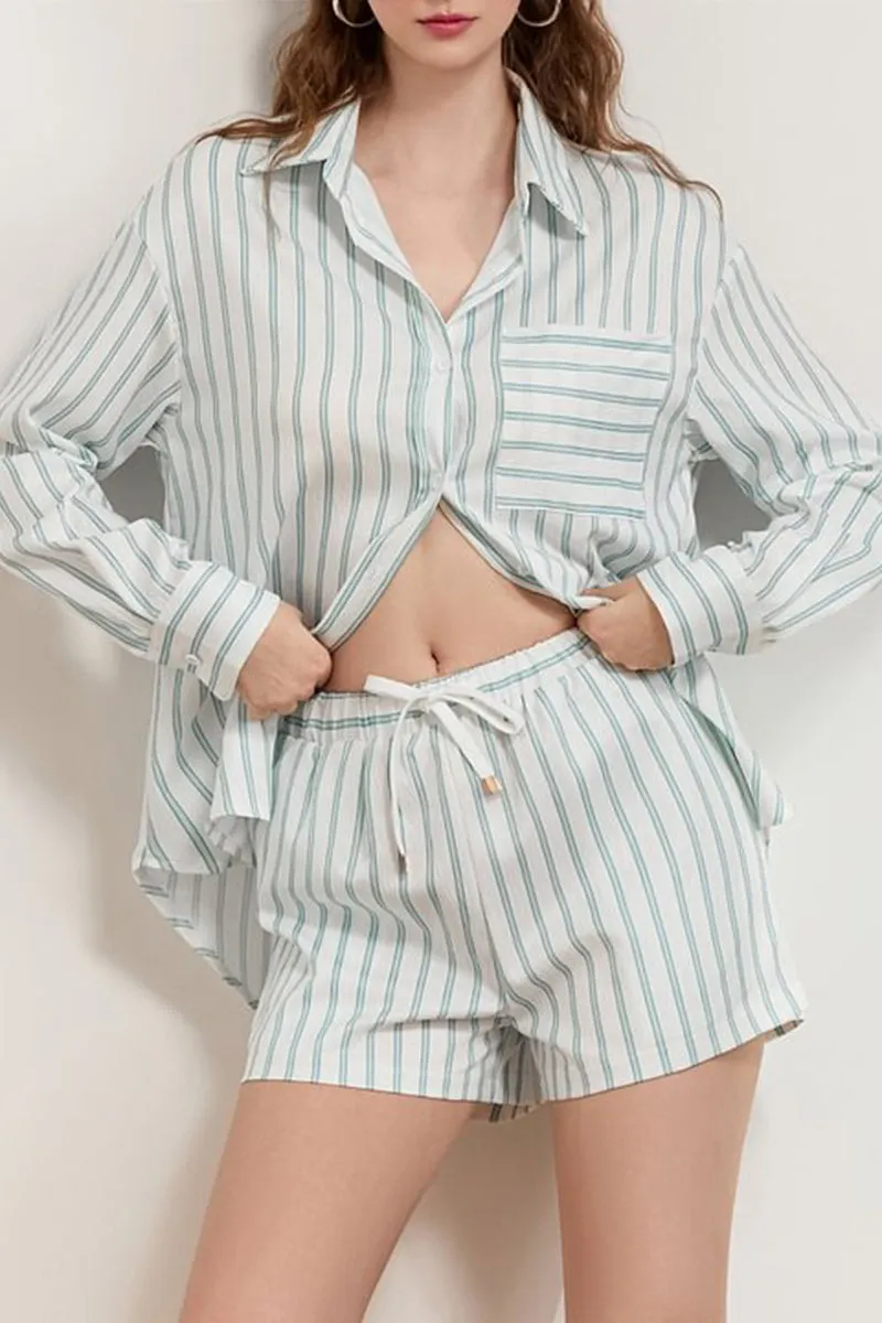 HUR1314 Breezy Stripes Lounge Set