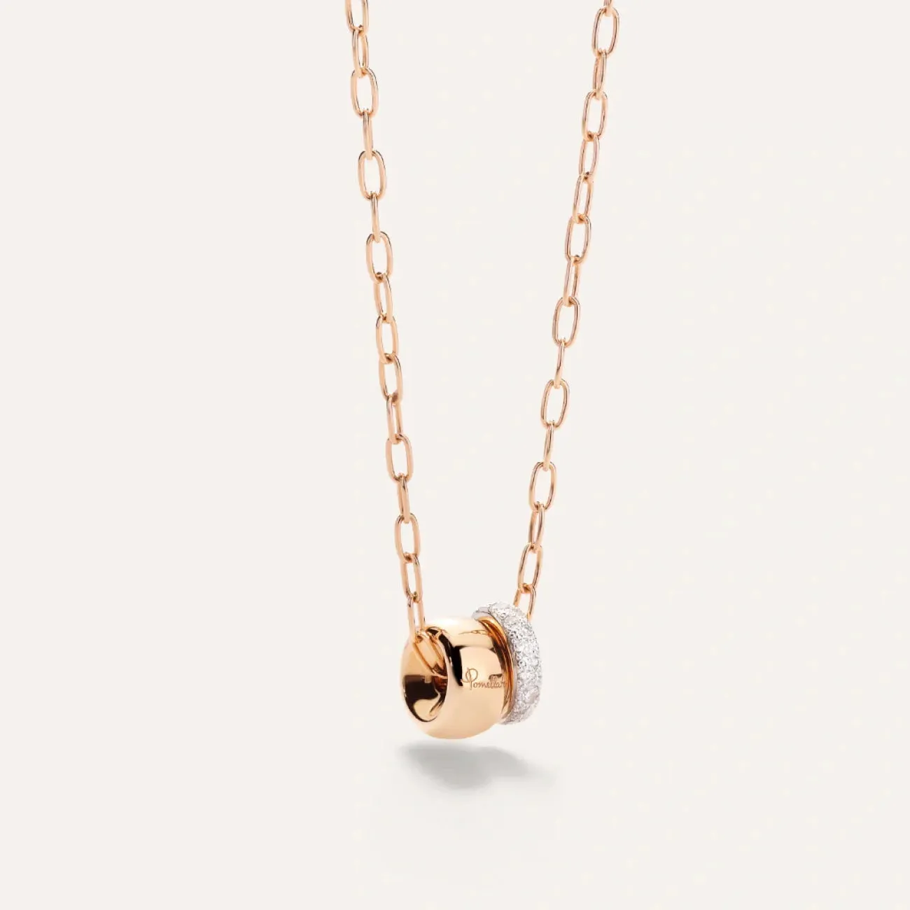 Iconica 18K Rose Gold Diamond Pendant Necklace