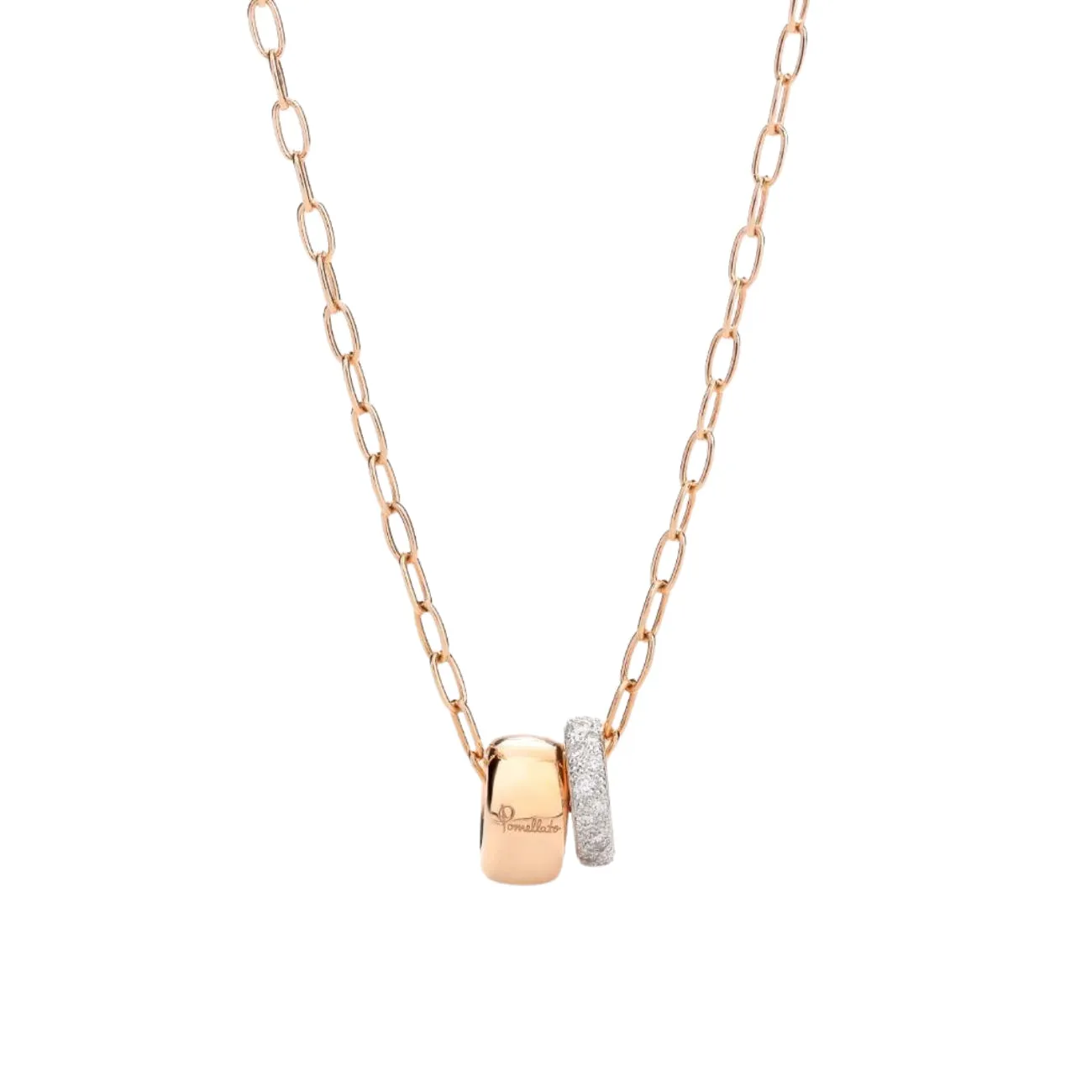 Iconica 18K Rose Gold Diamond Pendant Necklace