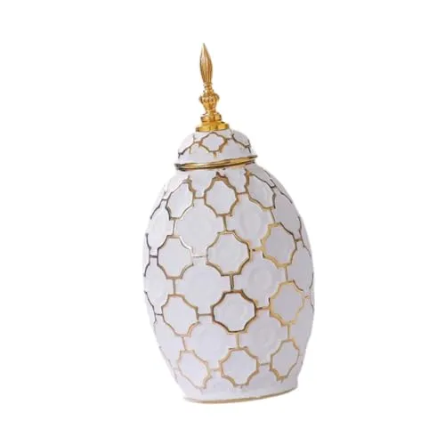 ILSMYSUTRA® Ceramic Flower Vase Modern Porcelain Ginger Jar for Desk Living Room Bedroom M|Home D?©Cor|Vases